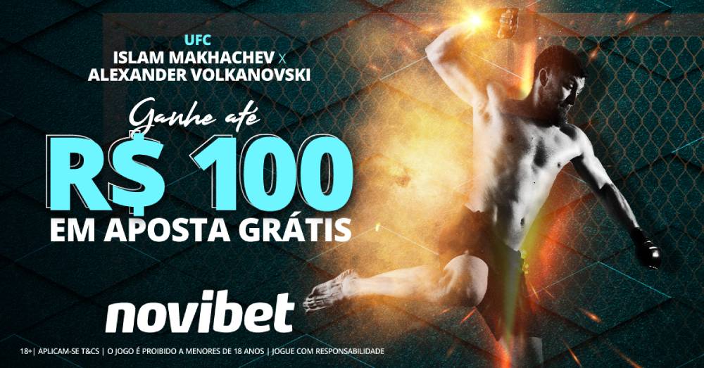 Promoção da Novibet durante a Luta do UFC