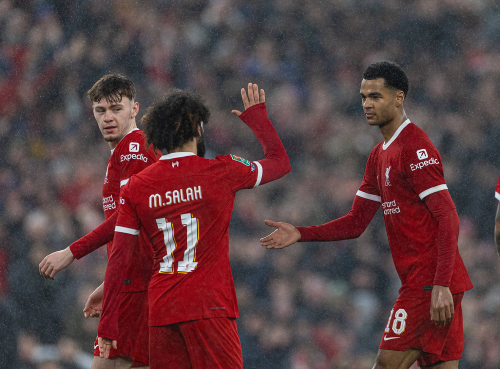 Jogadores do Liverpool durante Premier League