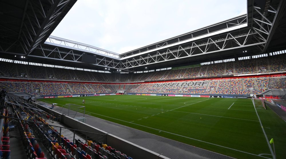 Um dos estádios da Eurocopa 2024, em Dusseldorf.
