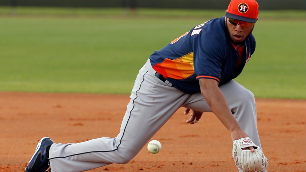 Jon SIngleton em campo na MLB.